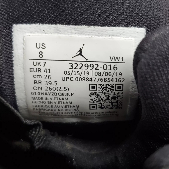 Nike Air Jordan 6 Rings Men Size 8 322992-016 Space Jam black Blue Shoes